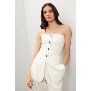 LVIR Wool Corset Top in Off-white Size Large
